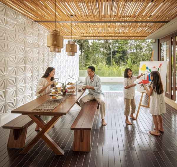 Rustic countryside 2 bedroom pool villa
